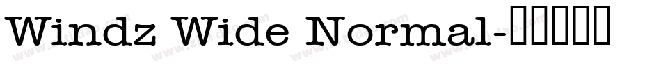 Windz Wide Normal字体转换